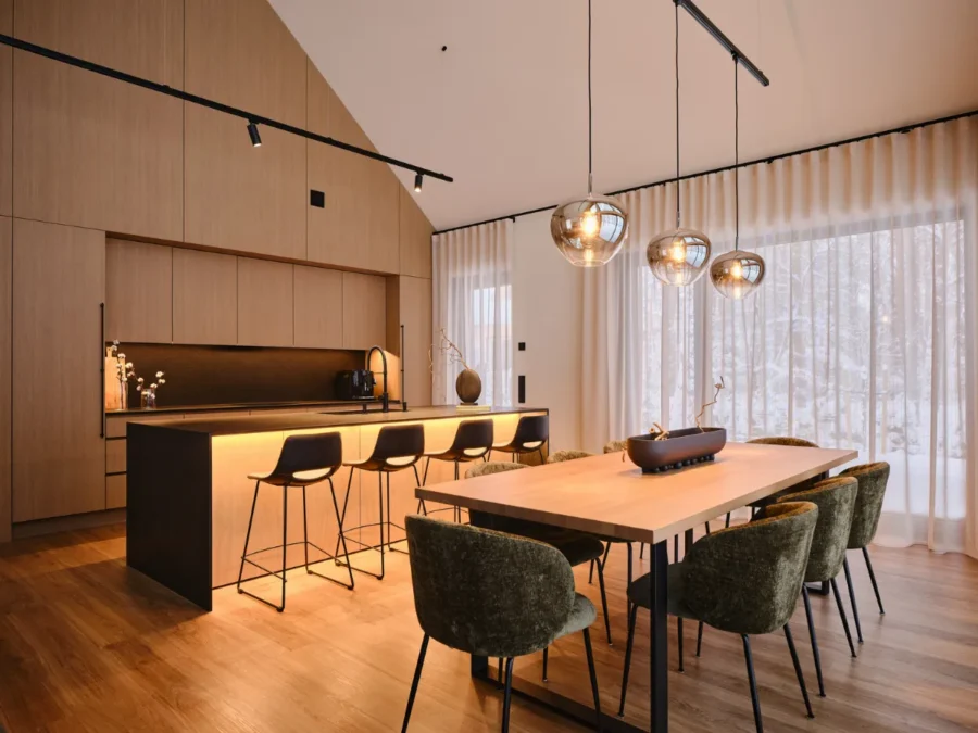 Soome Maja puitelementmaja, Ööbik majaprojekti siseviimistlus - köök.