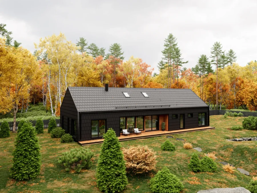 Soome Maja puitelementmaja majaprojekt Ronk.