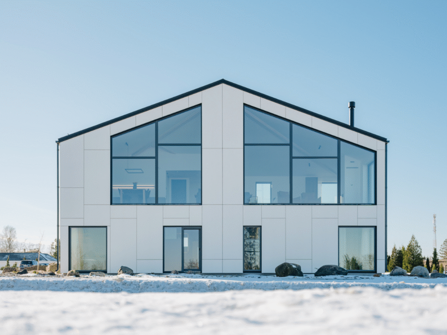 Soome Maja puitmaja, elementmaja eriprojekt. Hubane disainmaja.